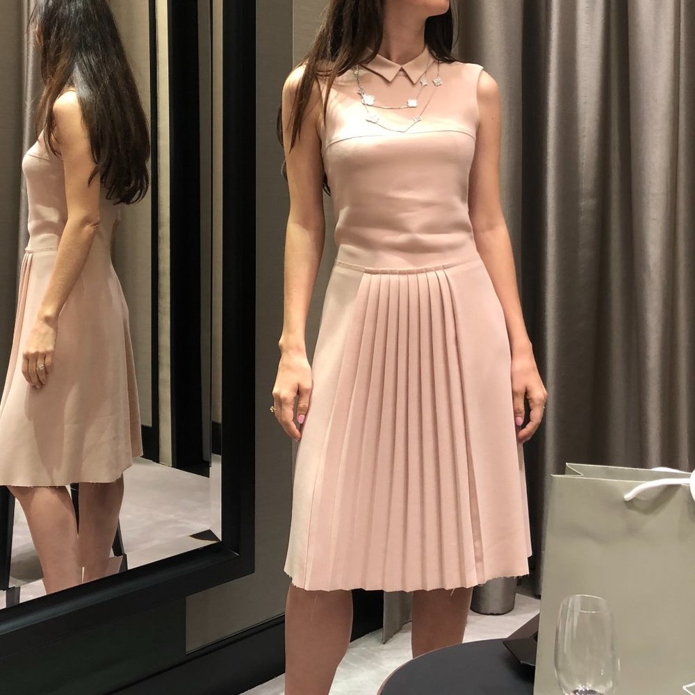 Nude color  Elegant midi Dress Joseph